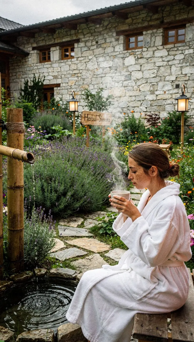 Pohľad na relaxačné čajové vrecúška s rôznymi bylinami.